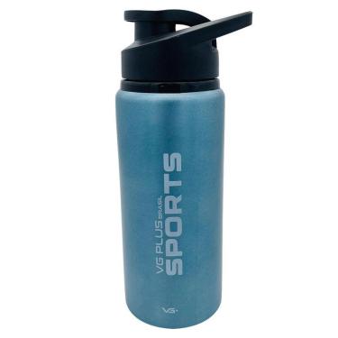 Imagem de Garrafinha Squeeze Alumínio Brilhante com Trava 600ml Academia VG+-Unissex