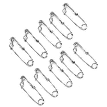 Imagem de Generic Clipe de Atum de Aço Inoxidável Durável, Equipamento de Pesca Com Braçadeira de Pressão, 10 Peças 2,6x100mm para Linha Flutuante Clipe de Atum
