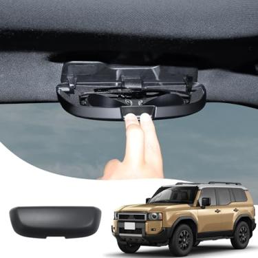 Imagem de LaIIker Estojo de óculos de carro para Toyota Land Cruiser 250 1958 Prado Lc250 J250 2025 2025 Moldura de óculos de sol acessórios modificação interior (preto)