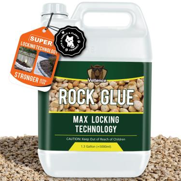 Imagem de Vollence Cola de rocha de 4,706 g para paisagismo, cola de cobertura morta forte adesão ao fichário estabilizador de cascalho de ervilha, não tóxico resistente ao clima para seixos, palha de pinheiro