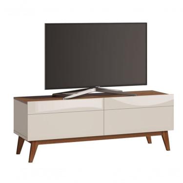 Imagem de Rack Classic 2g 1.4 Off White Com Freijó - Imcal Móveis