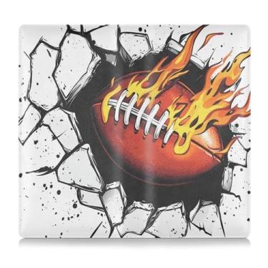 Imagem de CEBUGI Porta-luvas de futebol com chamas e porta-luvas para organizador de documentos, 12,5 cm x 24 cm