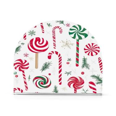 Imagem de Porta-guardanapos de bengala doce de Natal para mesas - Porta-guardanapos para cozinha, porta-guardanapos de mesa, porta-guardanapos de coquetel, porta-guardanapos de papel254