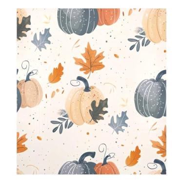 Imagem de Qilmy Capa magnética para lava-louças de abóbora e folhas de Ação de Graças, 58 x 66 cm, capa decorativa de geladeira para porta frontal, adesivo, máquina de lavar, painel de geladeira, decalque para