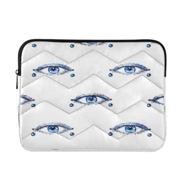 Imagem de Kigai Bolsa para laptop, linda bolsa de laptop azul tribo macia e resistente a impactos, bolsa protetora para notebook de 13 a 14 polegadas