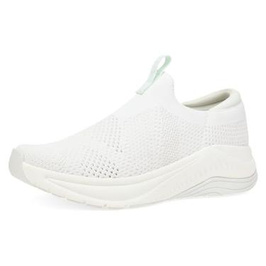 Imagem de Dansko Tênis feminino de caminhada sem cadarço Pep – confortável, respirável e suporte de arco – resistente a manchas com sola de borracha leve, Branco, 6.5-7