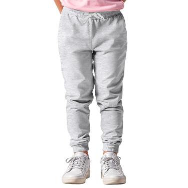 Imagem de Calça Infantil Menina Moletom Flanelada Algodão Ajustável-Feminino