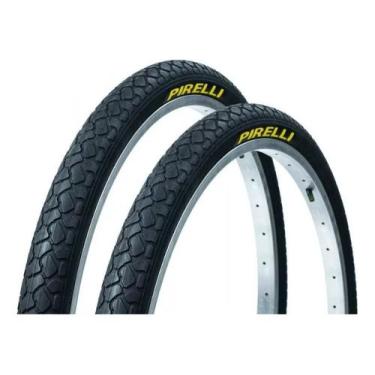 Imagem de Par Pneu Bicicleta Passeio Pirelli Bravo Super 26x1.1/2x2