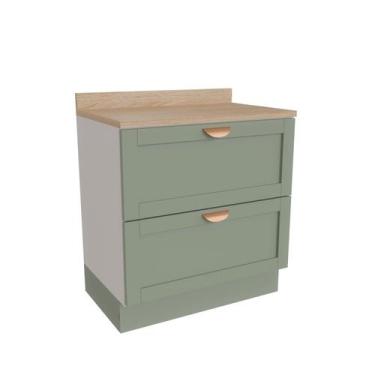 Imagem de Balcão 2 Gavetões 80cm Arizona CabeCasa MadeiraOriginals - CabeCasa Ma