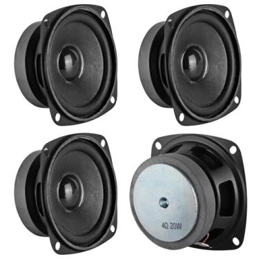 Imagem de DWEII 4 peças, alto-falante estéreo estéreo de 3 polegadas, 4 Ohm, 20 W, para arduino, faça-você-mesmo, à prova d'água, Hi-Fi, Woofer, sistemas estéreo