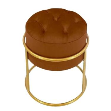 Imagem de Pufes Para Sala Decoração Moderna Estilo Industrial puff redondo stilo Urbano para Ambientes Aconchegantes(Terra cota,Rose)