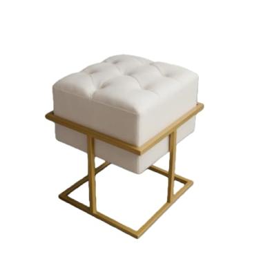 Imagem de Quadrado Moderno Decoração Em Ferro Para Sala Quarto Penteadeira A Cor banco para penteadeira para Sala, Quarto e Penteadeira(Bege)