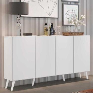 Imagem de Aparador Buffet Retrô Multimóveis Veneza 4 Portas FG3556 Branco