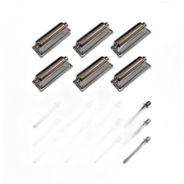 Imagem de Kit 6 Canoas Tom Caixa Cromo 18.3 + 12 Parafusos 51 X 6Mm M6