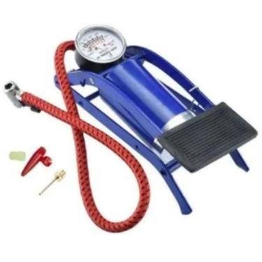 Imagem de Bomba De Ar Pedal Alta Pressão Encher Pneu Moto Portatil