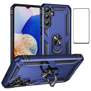 Imagem de WVOZWWO Capa para Xiaomi redmi Note 13 Pro 5G com protetor de tela, proteção militar à prova de choque, capa traseira defensora para Redmi Note 13 Pro 5G (azul, Galaxy A16)