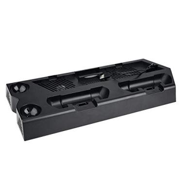 Imagem de Cryfokt Base de Carregamento Portátil 3 Em 1 para Slim Pro VR, Suporte de Carregamento Preto Com Ventiladores de Alta Velocidade, Armazena Dados PSVR Verticalmente, Adequado para, Slim, Pro