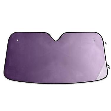Imagem de Para-brisa de proteção solar de carro gradiente roxo, persiana de janela de carro, protetor solar de carro, acessórios de carro de verão