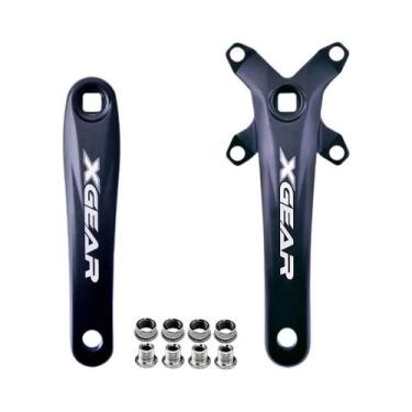 Imagem de Pedivela De Bicicleta Em Liga De Alumínio Preto Com Furo Quadrado 104B