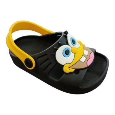 Imagem de Sandália Papete Infantil Bob Esponja Desenho Unissex E.v.a - Marinella