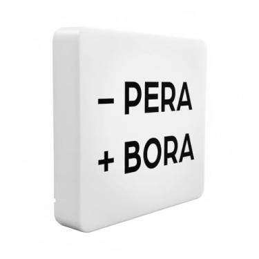 Imagem de Luminária Box Slim LED USB, Branca, Polietileno, 20x18x5cm, Cabo USB 1,2m, Interruptor Integrado, Fita LED 5W Inclusa