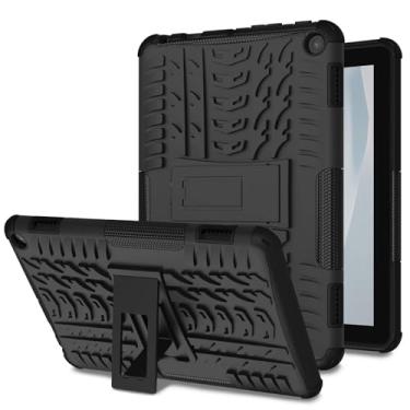 Imagem de ROISKIN Capa para TabletFlre HD 8 e 8 Plus (versão 2024/2022/2020) 12ª/10ª geração com suporte para crianças, também para iPhone, iPad, Sony, Nokia 8 polegadas