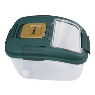 Imagem de GLOGLOW Caixa de Armazenamento de Arroz, Recipiente de Armazenamento de Alimentos, Capacidade de 10 Litros, Plástico PP, Design à Prova de Insetos, Tampa Flip Transparente, de Cozinha Nan