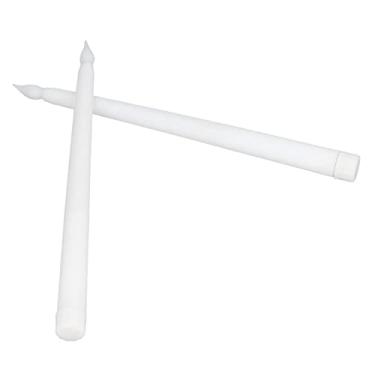 Imagem de GLOGLOW Decoração de Feriado/festival Alimentada por Bateria, 2 Pacotes, 11 Tamanhos, Luz Suave para Casamentos e Festas Velas Cônicas de LED, Nan Sem Chama (Concha Branca)