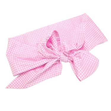 Imagem de Generic Cobertor Infantil de Algodão para Recém-nascidos Com Laço para Sessão de Fotos de Bebês, Material Macio para a Pele, Adequado para Primavera, Verão, Outono, Inverno (Xadrez rosa claro)