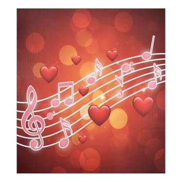 Imagem de Blueangle Capa magnética para lava-louças com notas musicais rosa dos namorados, decoração da capa da máquina de lavar louça, adesivos de eletrodomésticos, adesivos de eletrodomésticos, 58 cm C x 66