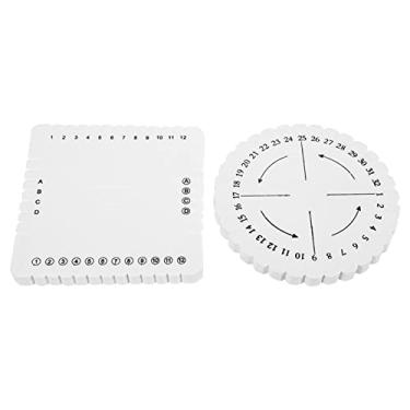 Imagem de Estink 2Pcs Disco de Trança Kumihimo Disco de Trança Redondo Quadrado Placa Kumihimo EVA para Macramé Cordão Trançado Pulseira Ferramenta de Tecelagem Artesanal (Círculo e Quadrado)