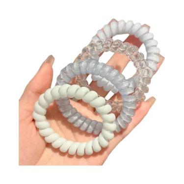 Imagem de Conjunto De Laços De Cabelo Trançados Coloridos Em Forma De Fio De Tel