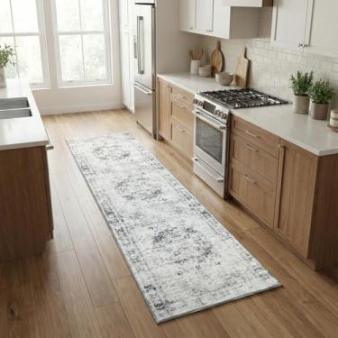 Imagem de Zanipex Tapetes de área de 20 x 25 cm para sala de estar, tapetes laváveis para quarto, 12 x 17 cm, entrada de corredores, cozinha, tapete boho interno, tapete bege para escritório (cinza creme macio