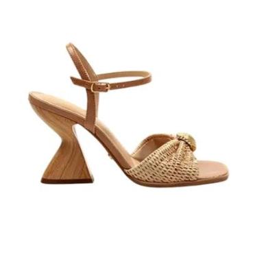 Imagem de Sandália Feminina Cecconello Rafia Bege - 2718-Feminino