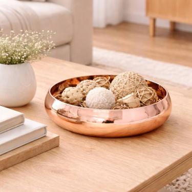 Imagem de Vaso Bacia Vidro 0,5cm (Rose) 22x8