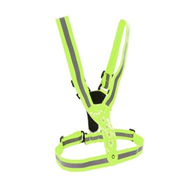 Imagem de KIMISS Colete Refletivo de LED para Corrida, 3 Modos de Iluminação, Equipamento de Segurança Refletivo de 360° para Corrida Noturna e Ciclismo (Verde)