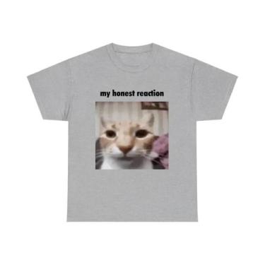 Imagem de Camisetas Femininas Engraçadas Com Estampa De Gato, Camisetas Casuais 