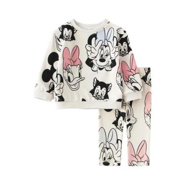Imagem de Conjunto De Roupas Para Menina Pequena De Outono Com Estampa Da Minnie