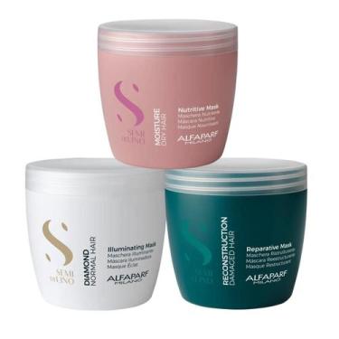 Imagem de Kit Cronograma Capilar Profissional Semi Di Lino - Alfaparf - Alfaparf