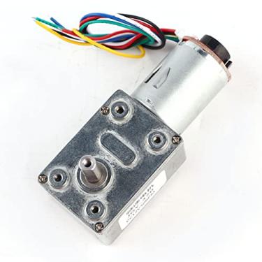 Imagem de Naroote Motor Com Engrenagem Sem Fim DC 12V de Alto Torque Com Codificador para Caixa de Engrenagens Elétrica, Grande Torque, Longa Vida útil para Projetos de Robótica DIY (30 RPM)