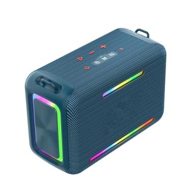 Imagem de Zhjvihx Alto-falante Portátil, Graves Potentes de 120 W Com Luzes RGB, Bateria de 24000 MAh, Som de Alta Fidelidade, Alto-falante Sem Fio BT 5.3 para Festa, Acampamento, Praia Ao Ar (Azul)