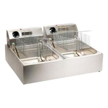 Imagem de Fritadeira Elétrica Industrial 10 L Aço Inoxidável Gg Inox, 110V