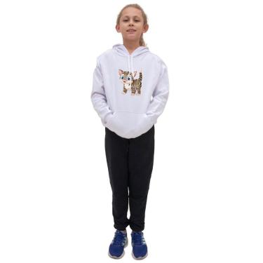 Imagem de Conjunto Moletom Infantil Estampa de Gatinho Menina-Feminino