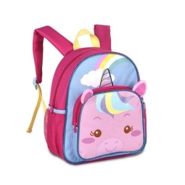 Imagem de Mochila Infantil Unicórnios Bolsa Costas Escolar Meninas-Feminino