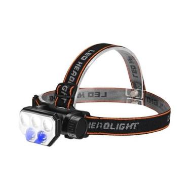 Imagem de Lanterna De Cabeça LED Recarregável De Alto Lúmen, 5 LEDs, À Prova D'á