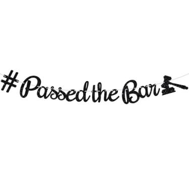 Imagem de Passed The Bar Banner, Congrats Lawyer, Born to Argue, 2026 Law Grad Graduation Party Decorações Suprimentos