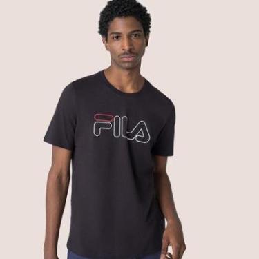Imagem de Camiseta Casual Adulto Fila Letter Outline Masculina-Masculino