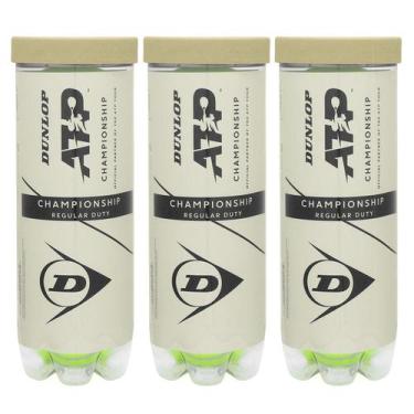 Imagem de Bola de Tênis Dunlop ATP Championship Regular Duty - Pack com 3 Tubos