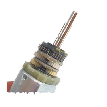 Imagem de Caixa de engrenagens planetárias de 3 estágios 130 acionador de partida eletrônico DC 5V-12V 96RPM eixo plano de velocidade lenta 128:1 Relação de redução torque grande