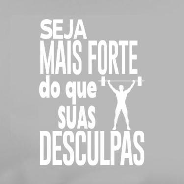 Imagem de Adesivo De Parede Decorativo com Frase Para Academia - Teu Adesivo